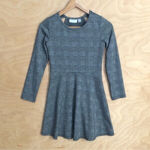 Children Place Fit & Flare Dress Black Gray Cut Out Girls Sz M Knee Length.